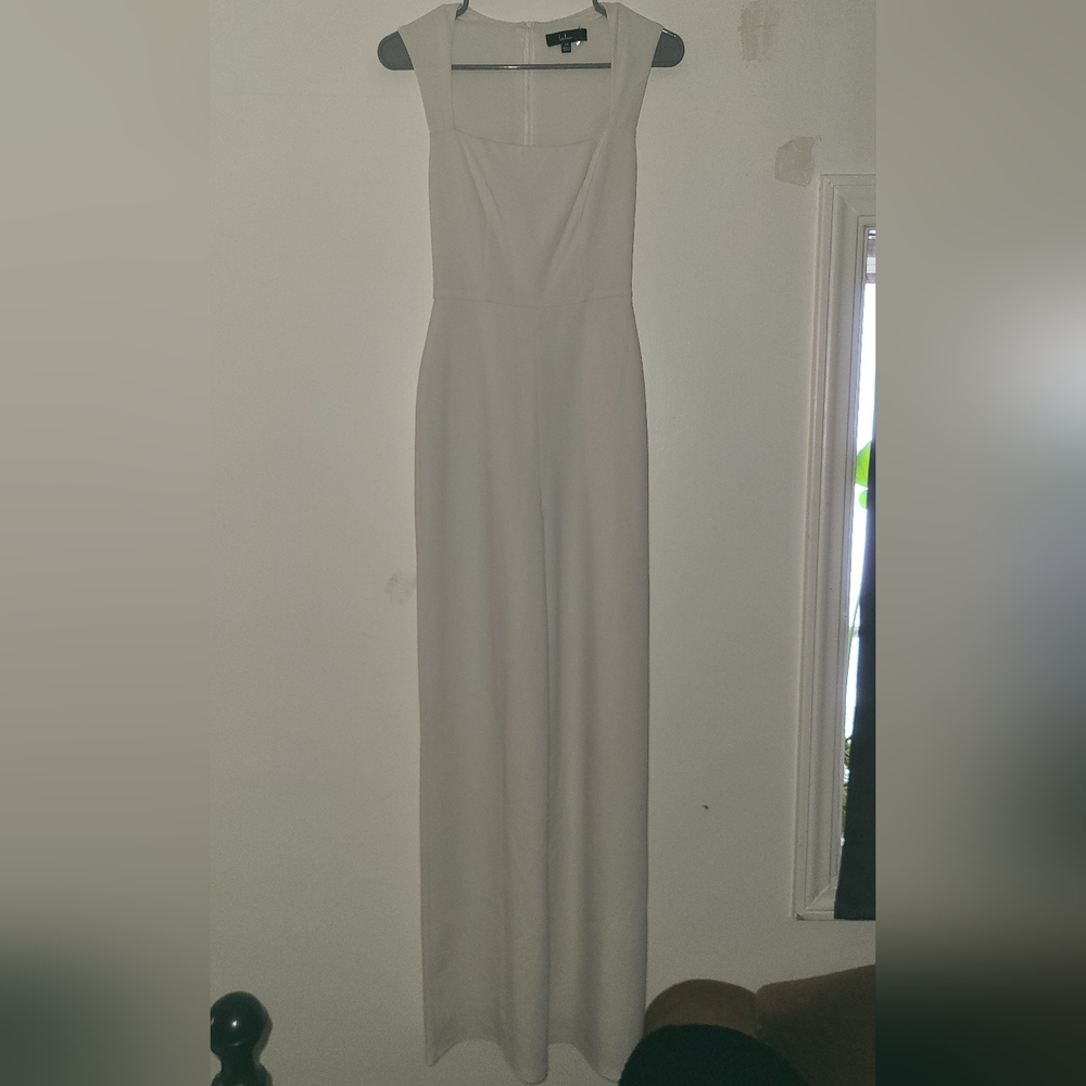 Lulu's Elegant White Jumpsuit